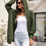 Zeagoo Women's Cardigan for Women Long Sleeve Knit Cardigan with Hood Open Front Sweater Coat Outwear with Pockets
