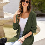 Zeagoo Women's Cardigan for Women Long Sleeve Knit Cardigan with Hood Open Front Sweater Coat Outwear with Pockets