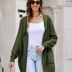 Zeagoo Women's Cardigan for Women Long Sleeve Knit Cardigan with Hood Open Front Sweater Coat Outwear with Pockets
