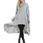 Zeagoo Women Pullover Hoodies Sweatshirt Long Sleeve High Low Sweater Oversize Top with Pocket (Us Only)