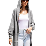 Zeagoo Women's Cardigan for Women Long Sleeve Knit Cardigan with Hood Open Front Sweater Coat Outwear with Pockets