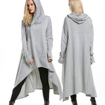 Zeagoo Women Pullover Hoodies Sweatshirt Long Sleeve High Low Sweater Oversize Top with Pocket (Us Only)
