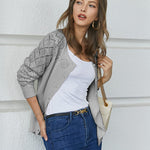 Zeagoo Women's Button Down Crochet Sweater Cardigan