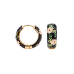 Wildflower Charm Hoop Earrings