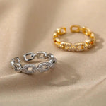 Verona Link Chain Adjustable Ring