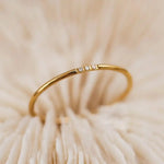 Delicate Three Stone Stacking Ring