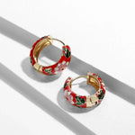 Wildflower Charm Hoop Earrings