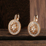 Amour Crest Oval Drop Earrings