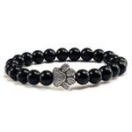 Beaded Paw Bracelet – Natural Stone Design