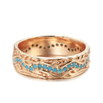 Vintage Rose Gold Turquoise Ring