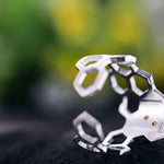 Adjustable 18K Gold Plated Honeycomb Ring
