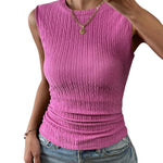 Zeagoo High Neck Tank Top Casual Ribbed Knit Shirts