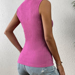 Zeagoo High Neck Tank Top Casual Ribbed Knit Shirts