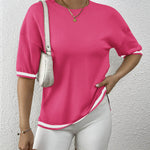 Zeagoo Knit Short Sleeve Tops