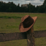 Faux Suede Western Wide-brimmed Cowboy Hat