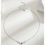Deer Antler Necklace with Delicate Heart Charm