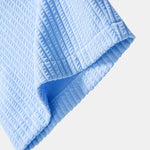 Muscle Fit Ribbed Stand Collar Shirt