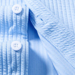 Muscle Fit Ribbed Stand Collar Shirt