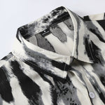 Brushstroke Print Button Up Shirt