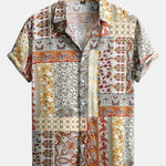Paisley Floral Print Button Up Shirt
