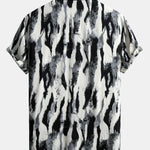 Brushstroke Print Button Up Shirt
