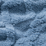 Relax Fit Geometric Jacquard Teddy Fleece Hoodie