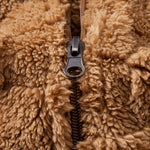 Checkerboard Teddy Zip Up Hoodie