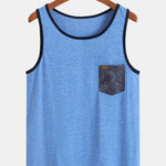 Tank Top With Wave Pattern Pocket