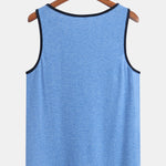 Tank Top With Wave Pattern Pocket
