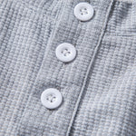 2 In 1 Henley Collar Waffle T-Shirt