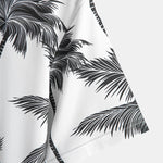 Palm Tree Print Arc Hem T-Shirt
