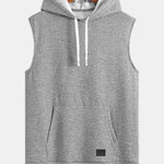 Striped Jacquard Sleeveless Hooded T-Shirt & Shorts
