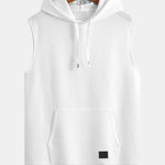 Striped Jacquard Sleeveless Hooded T-Shirt & Shorts