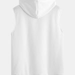 Striped Jacquard Sleeveless Hooded T-Shirt & Shorts