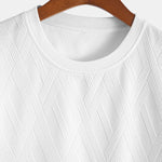 Diamond Jacquard Arc Hem T-Shirt