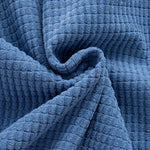 Long Sleeved Waffle Corduroy Contrast Hooded Shirt