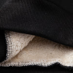 Zipper Bear Print Teddy Lined Hoodie
