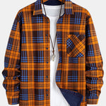 Flannel Fleece Lined Plaid Button Up Shirt