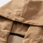 Relax Fit Corduroy Half-Zip Hooded Pullover