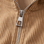 Relax Fit Corduroy Half-Zip Hooded Pullover