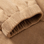 Relax Fit Corduroy Half-Zip Hooded Pullover & Straight Leg Corduroy Pants