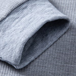 2 In 1 Waffle Notched Collar Sweatshirt & Waffle Pleated Pintuck Straight Leg Pants