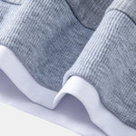 2 In 1 Waffle Notched Collar Sweatshirt & Waffle Pleated Pintuck Straight Leg Pants