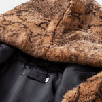 Faux Fur Serpentine Hooded Vest