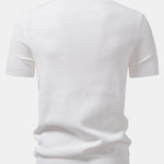 Pineapple Texture Knitted Polo Shirt