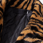 Faux Fur Animal Print Overcoat