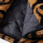 Faux Fur Animal Print Overcoat