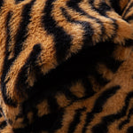 Faux Fur Animal Print Overcoat