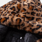 Faux Fur Leopard Hooded Overcoat