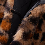 Faux Fur Leopard Hooded Overcoat